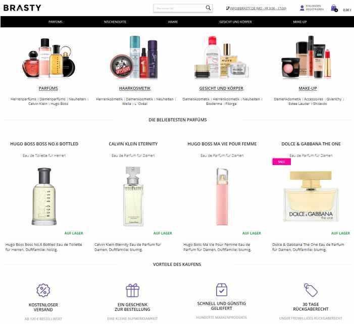 Brasty Parfum & Kosmetik Onlineshop