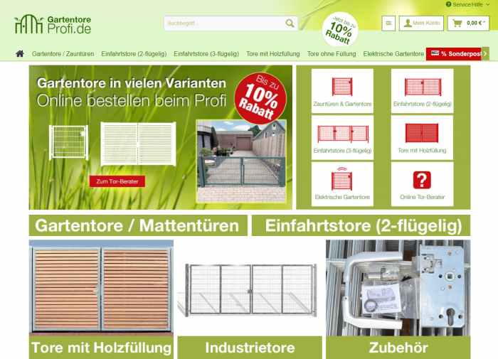 Gartentore Profi Onlineshop
