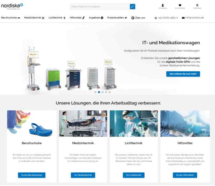 Nordiska Onlineshop für Medizinprodukte