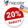 20% hepster Gutschein