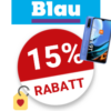 15% Blau Gutschein