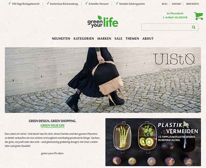 Green Your Life - nachhaltiger Onlineshop