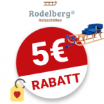 5€ Rodelberg Holzschlitten Gutschein