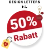 50% Design Letters Gutschein