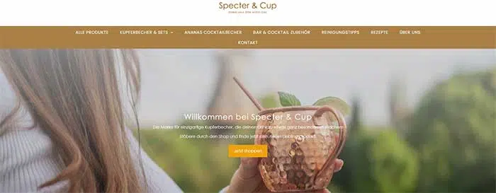 Specter & Cup echte Kupferbecher