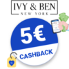 5€ Ivy & Ben Cashback