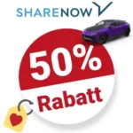 50% SHARE NOW Gutschein