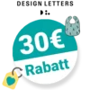 30€ Design Letters Gutschein