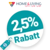 2,5% Home & Living Rabatt – AUF ALLES