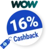 16% WOW Cashback – AUF ALLES
