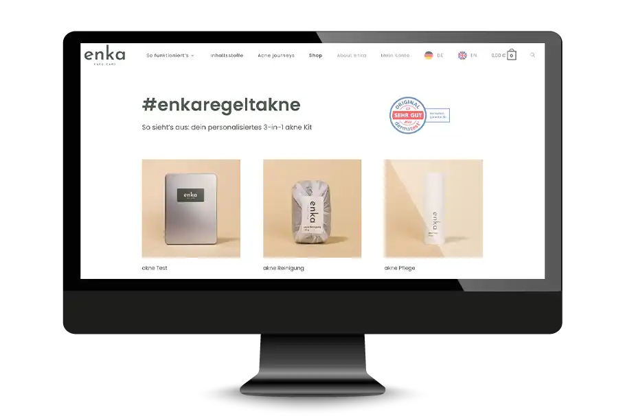 Enka Face Care Gutschein einlösen Screenhot