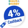 4% Haus & Hobby Cashback – AUF ALLES