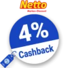 4% Netto Cashback – AUF ALLES