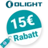 15€ Olight Rabatt – Neukunden