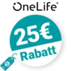 25€ OneLife Rabatt – Newsletter