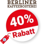 40% Berliner Kaffeeroesterei Rabatt – Sale