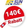 140€ sunpower4u Rabatt – Auf Sun Expert 800-Balkon