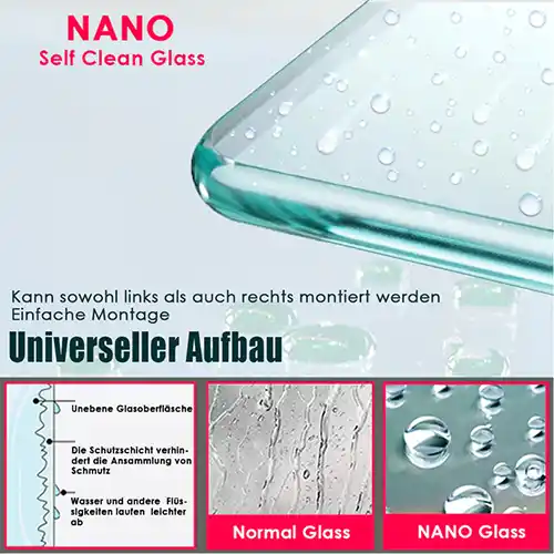 Duschwand Nano Klarglas