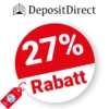 27% DepositDirect Rabatt – Im Jahresabo