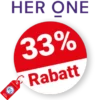 33% HER ONE Rabatt – Im Spar-Abo