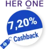 7,20% HER ONE Rabatt – Cashback