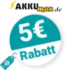 5€ AKKUman Rabatt – Newsletter