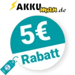 5€ AKKUman Rabatt – Newsletter