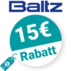 15€ Baltz Rabatt – Newsletter
