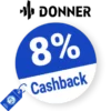8% Donner Rabatt – Cashback