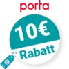10€ porta Rabatt – Newsletter