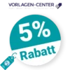 5% Vorlagen-Center Rabatt – Newsletter