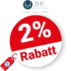 2% BK-solutions Rabatt – Bei Vorkasse