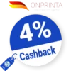 4% ONPRINTA Rabatt – Cashback