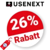 26% USENEXT Rabatt – Im Jahresabo