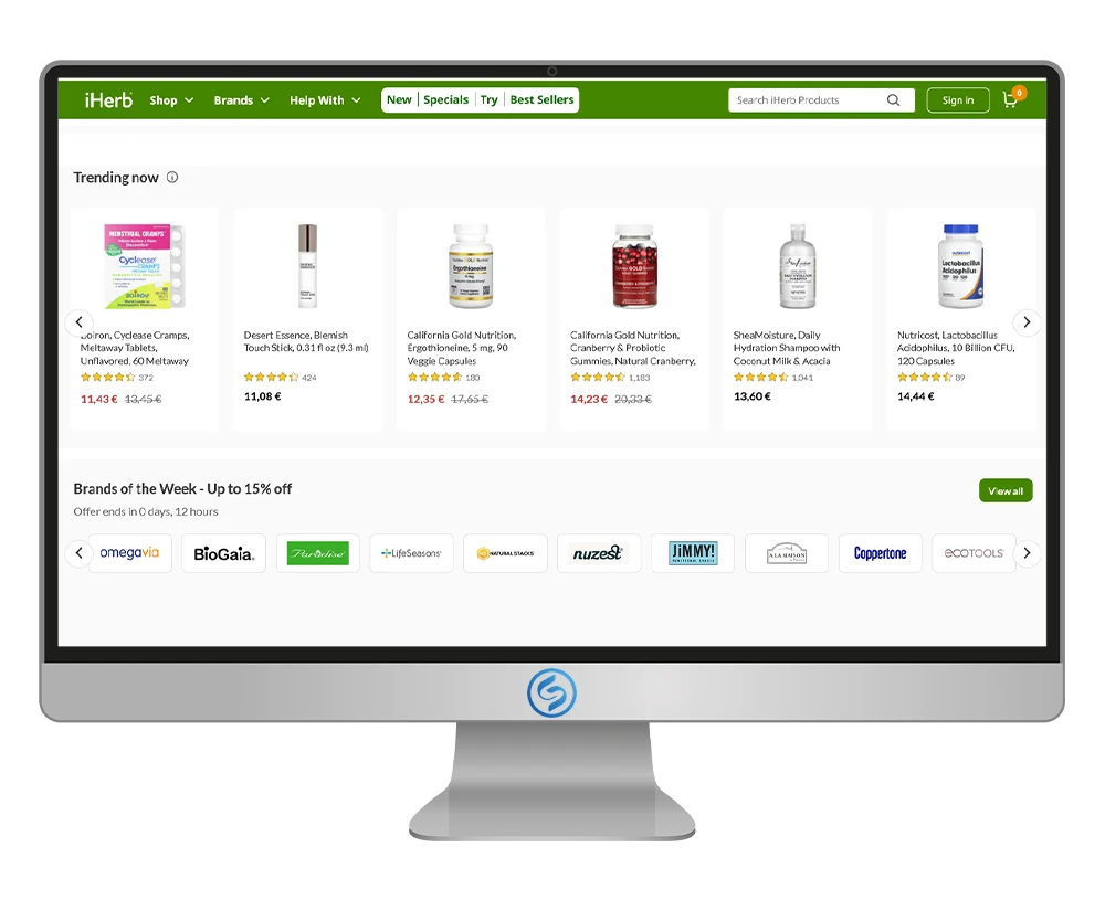 iHerb Gutschein einlösen Screenhot