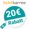 20€ Lichtkarree Rabatt – Newsletter