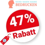 47% Masken-bedrucken Rabatt – Mengenrabatt