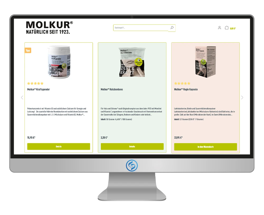 Molkur Gutschein einlösen Screenhot
