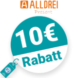 10€ ALLDREI Rabatt – Newsletter