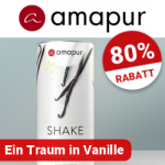 80% Amapur Rabatt auf Vanille Shake
