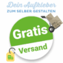 Aufkleber-selber-gestalten Gutschein Gratis Versand