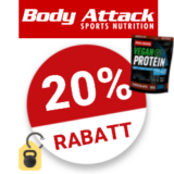 20% Body Attack Gutschein auf Proteine