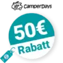 50€ Camperdays Rabatt – Newsletter