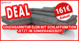 Couchgarnitur ELON mit Schlaffunktion jetzt im Sonderangebot!