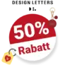 50% Design Letters Gutschein – Sale