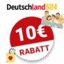 10€ DeutschlandSIM Gutschein