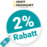 2% Lichtdiscount Rabatt – Bei Vorkasse