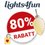 80% Lights4fun Gutschein