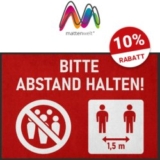 10% Mattenwelt Rabatt – „BITTE ABSTAND HALTEN!“