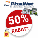 50% PixelNet Gutschein